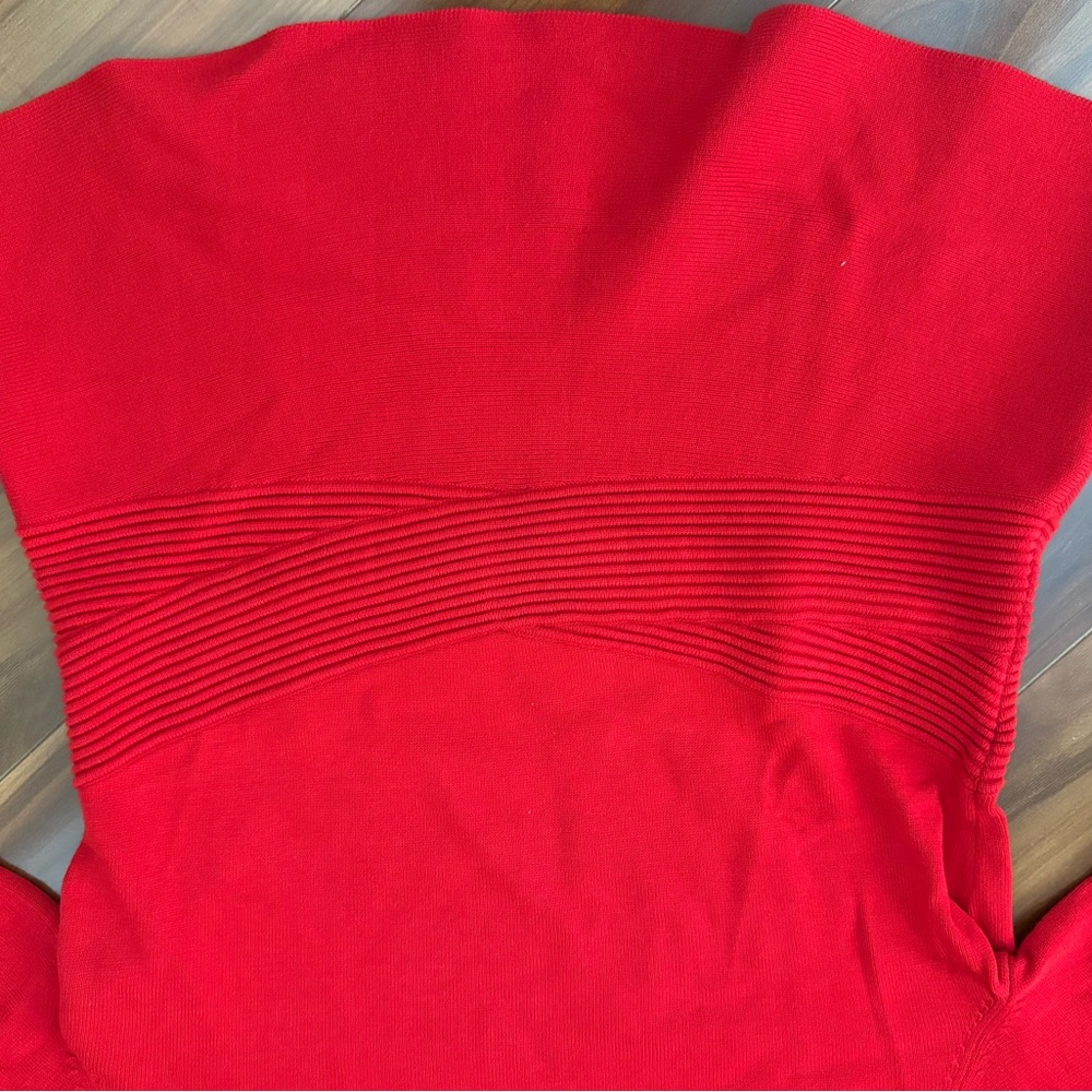 Vibrant Red Knit Top